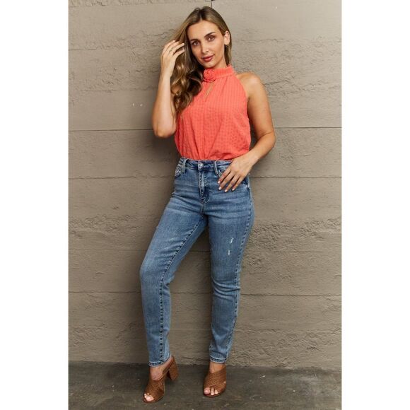 Culture Code Just For You Floral Corsage Halter Top - Picture 4 of 5